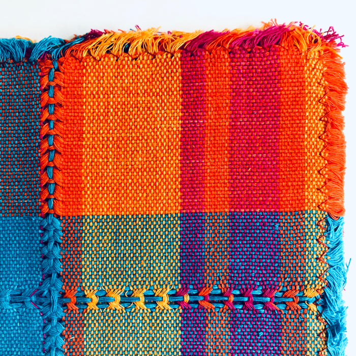 Pedal Loom Handwoven Cotton Napkins - Sunset - Set of 4