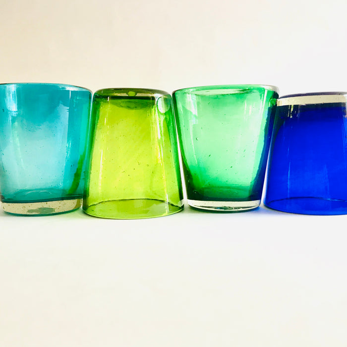 Blown Glass Conical Tumblers - Set of 4