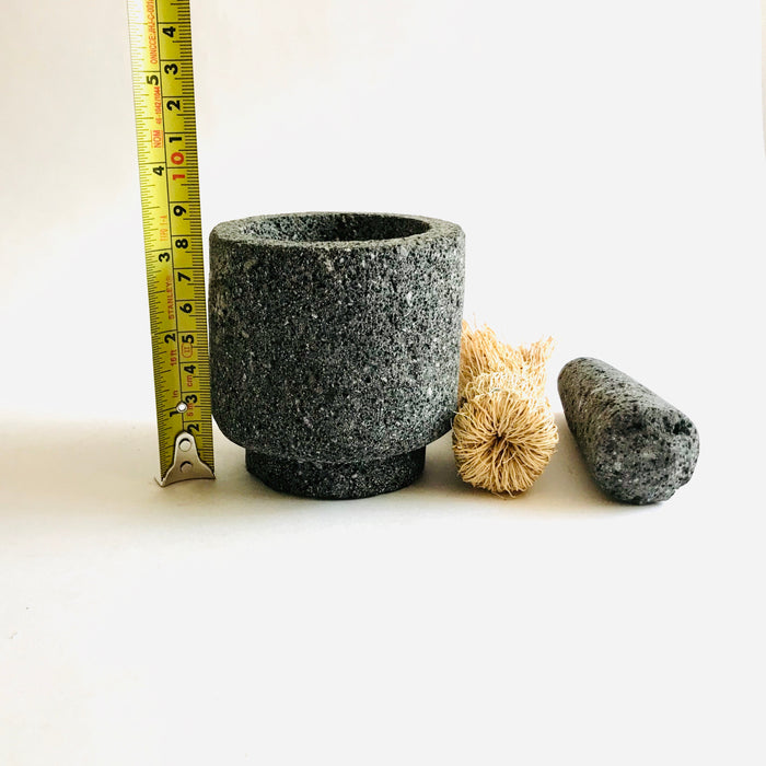 Volcanic Rock Mortar & Pestle - Mini Molcajete - Cilinder