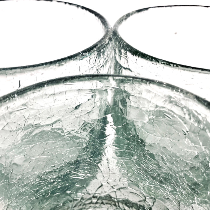 Crackled Blown Glass Tumbler