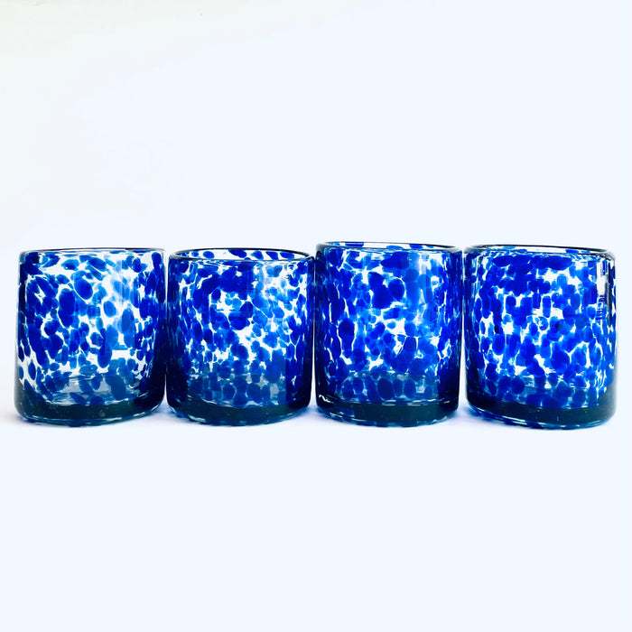 Blown Glass Tumbler With Speckles