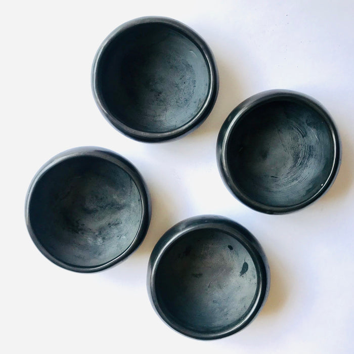 Black Clay Mezcal Copita - Wide with Curved Edges