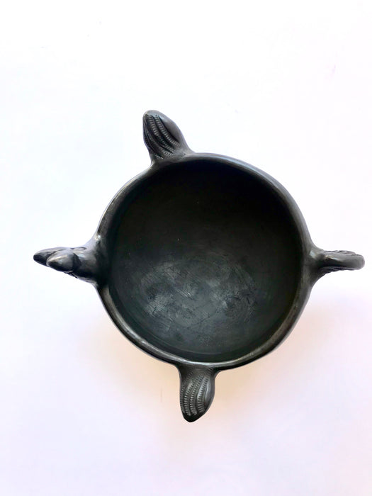 Black Clay Bird Headed Salsa Bowl