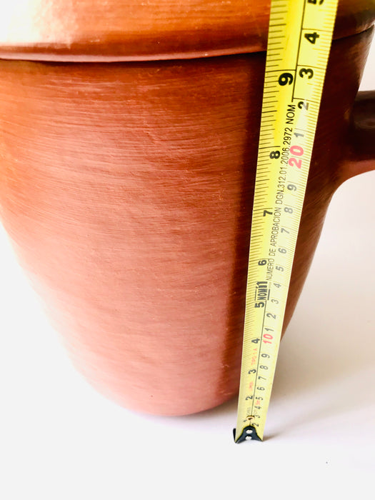 Red Clay Lidded Jar with Handles