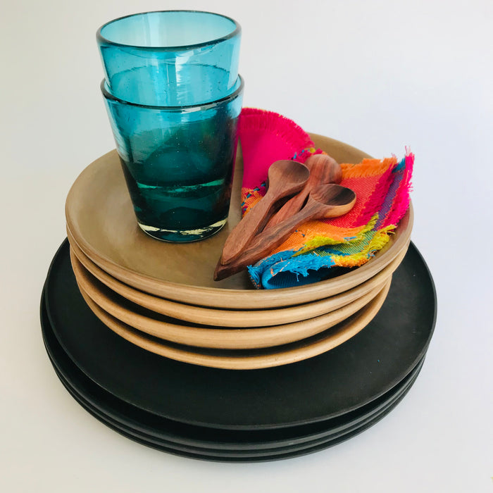 Wooden Base Plates - Black Cedar - Set of 4