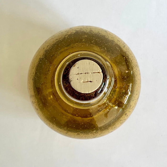 Blown Glass Wasp Catcher Style Tequila / Mezcal Bottle - Amber
