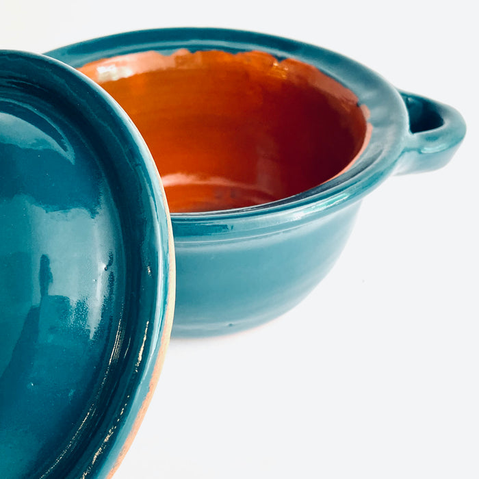 Glazed Pot - Cazuela - Small - Peacock Turquoise