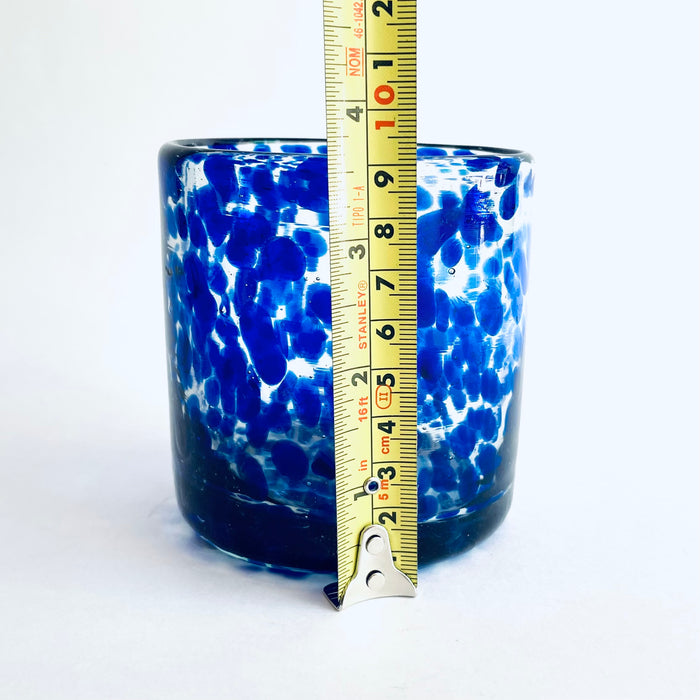 Blown Glass Tumbler With Speckles