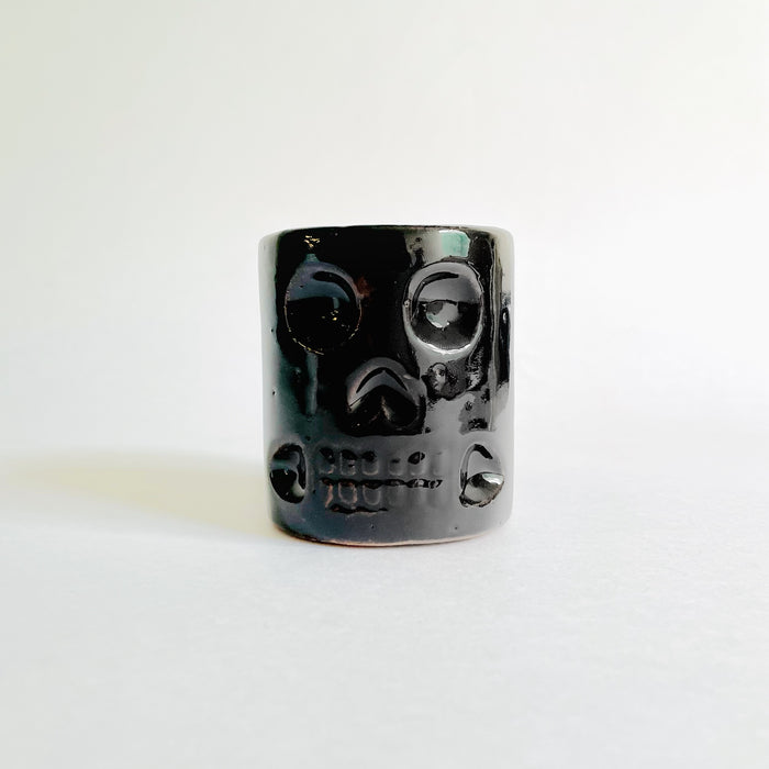 Glazed Clay Calavera Tequila/Mezcal Shot Glass