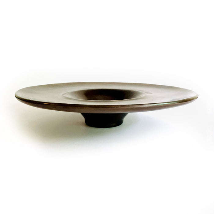 Burnished Clay Deep Plate - Large - Brown