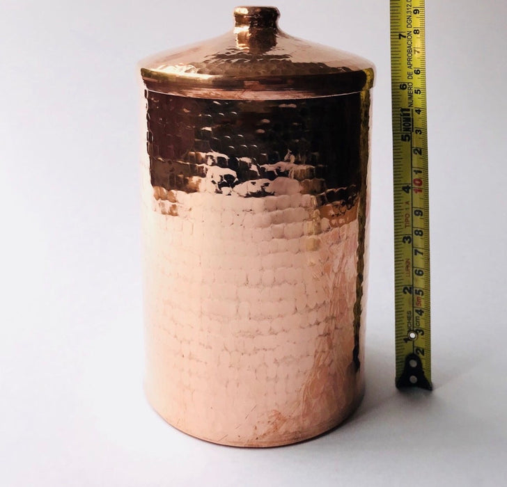 Copper Jar with Lid - Large
