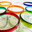 Blown Glass Tumbler With Colored Rim