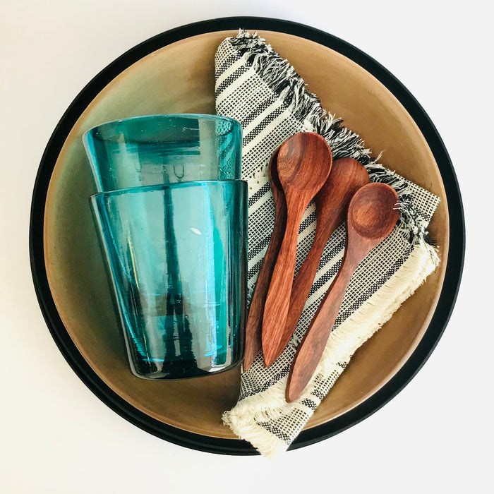 Wooden Base Plates - Black Cedar - Set of 4
