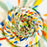 Blown Glass Water Carafe & Glass - Cylindrical - Confetti