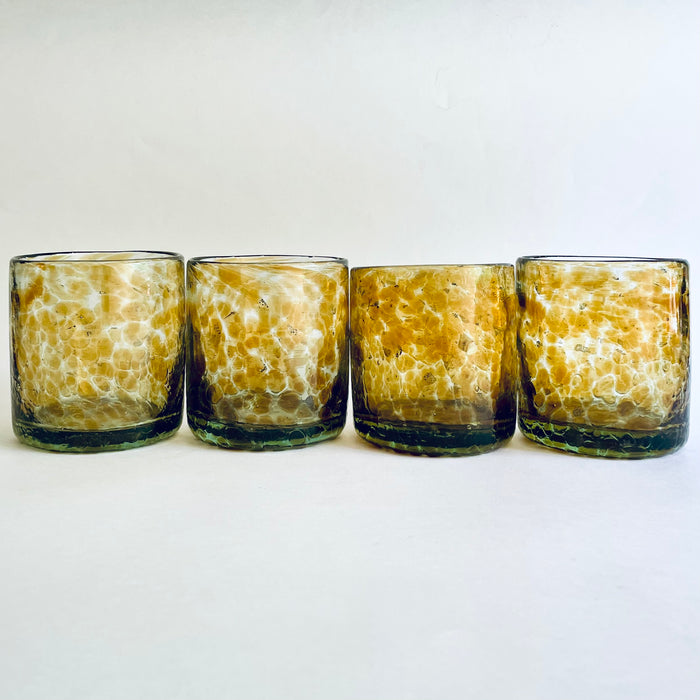 Blown Glass Tumbler With Speckles