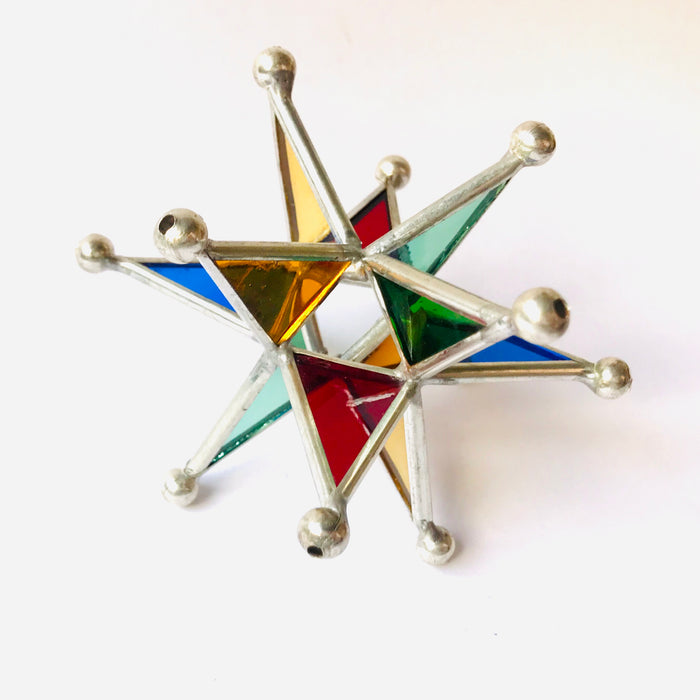 Tinplate & Glass Star Ornament