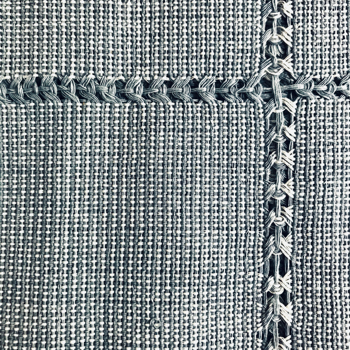 Pedal Loom Handwoven Cotton Napkins - Gray - Set of 4