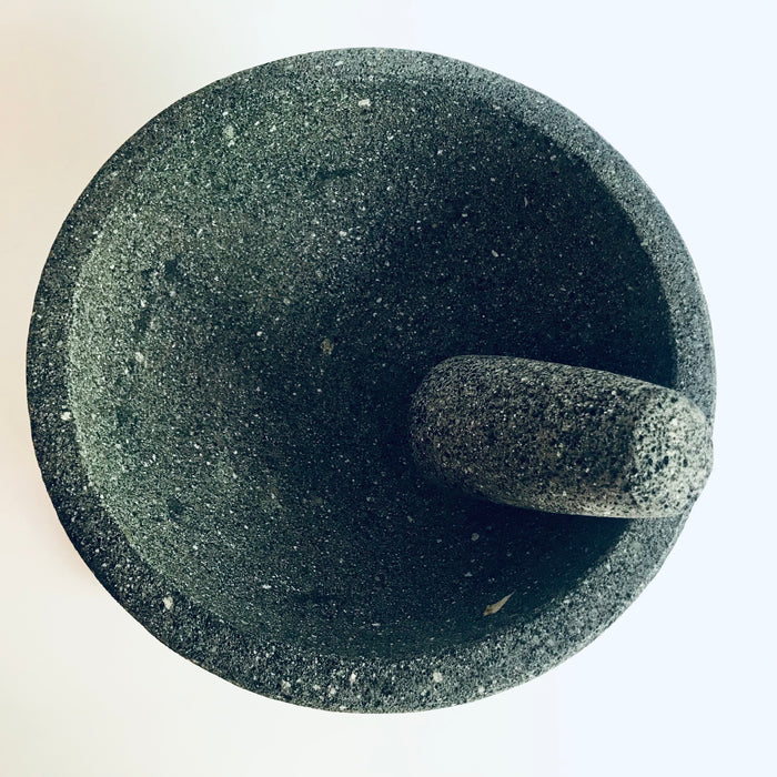 Volcanic Mortar & Pestle - Molcajete - 3 Legged - Classic - Large 12”