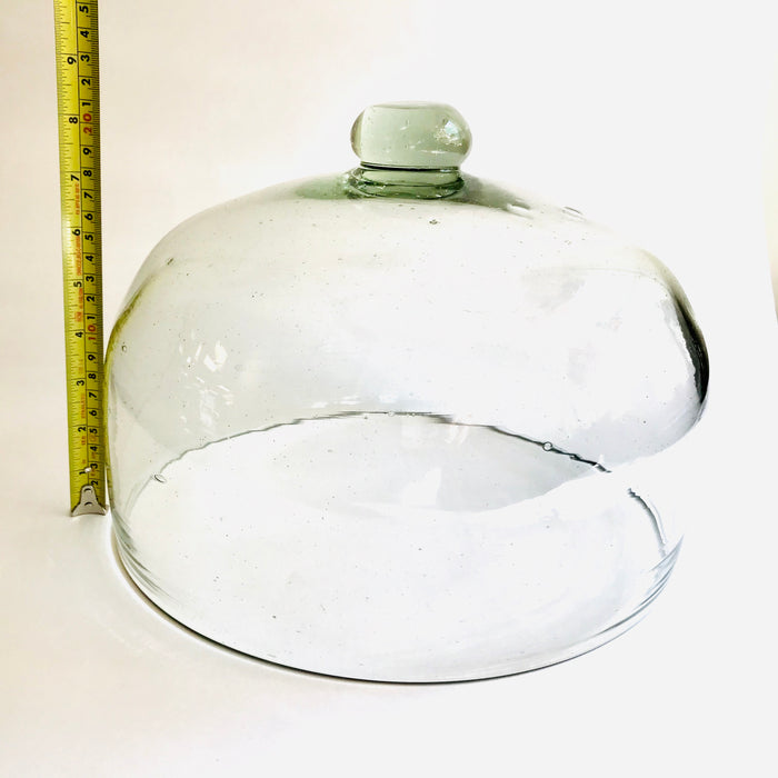 Blown Glass Cake Stand with the Bell - Large