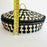 Black & White Palm Fiber Tortillero / Bread Basket - Medium