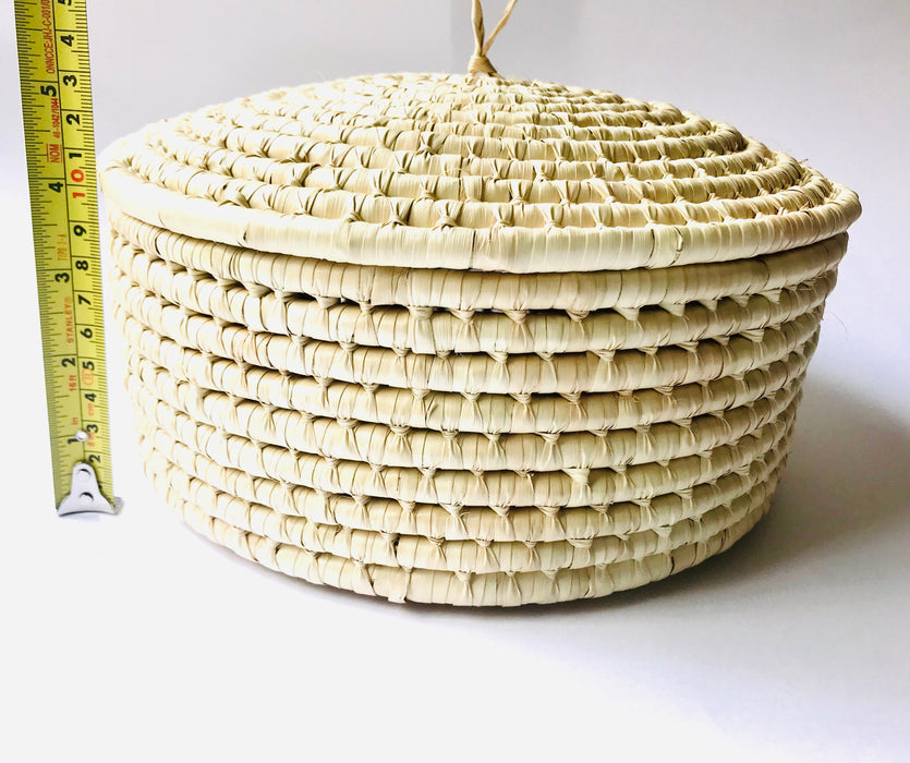 White Palm Fiber Tortillero / Bread Basket - Large