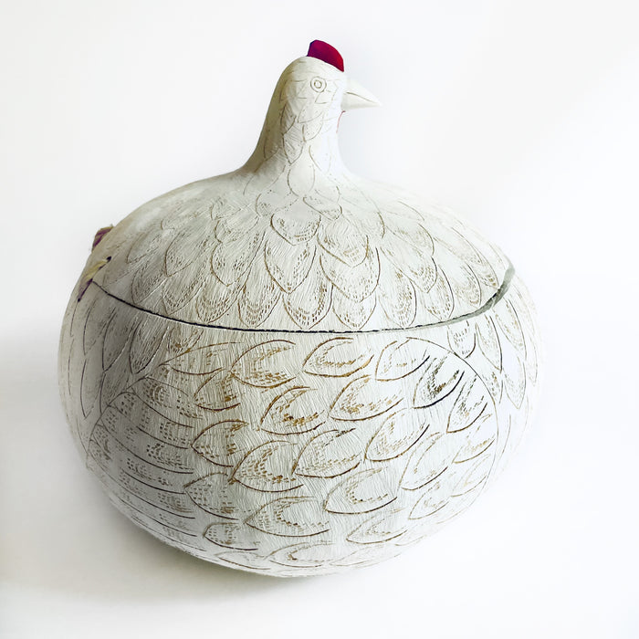 Carved Gourd Tortillero - Hen