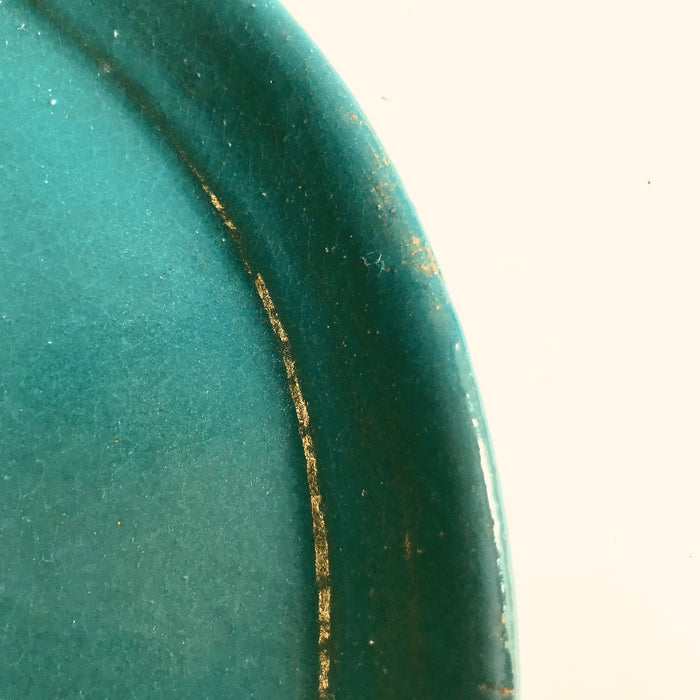 Glazed Clay Plate - Medium - Peacock Turquoise