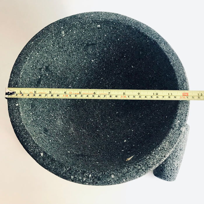 Volcanic Mortar & Pestle - Molcajete - 3 Legged - Classic - Large 12”