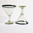 Blown Glass Margarita/Martini Glass With Colored Rim