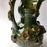 Green Glazed Clay Pitcher with Flower Ornaments