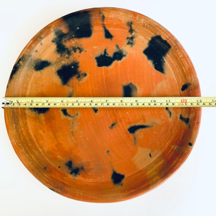 Red Clay Comal with Spots & Stains