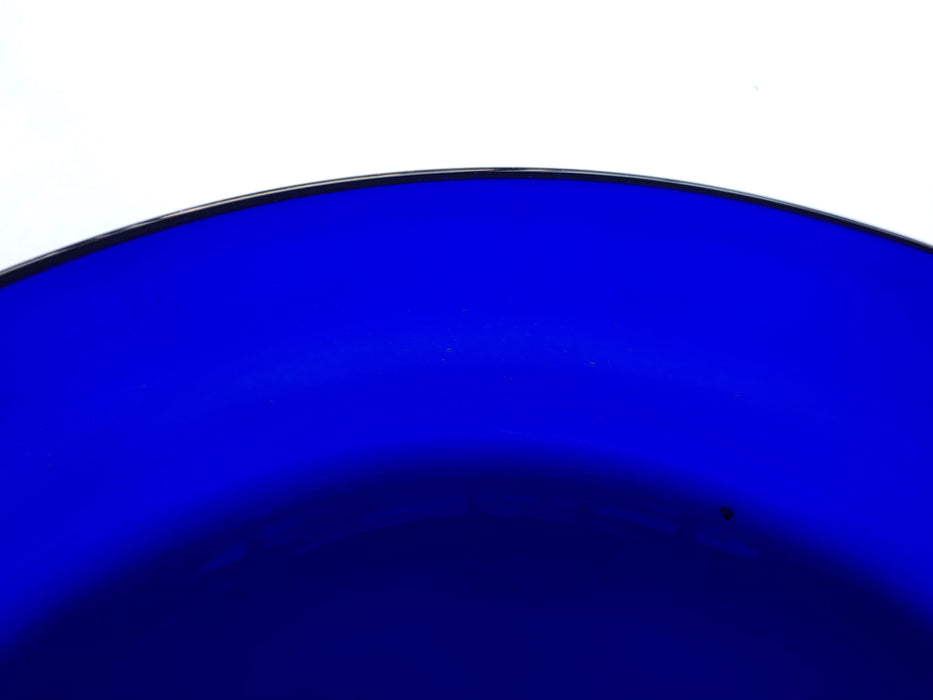 Mexico 1492: Extra generous in size, hand blown salad bowl, made by master blowers of Mexico. Comes in 6 vibrant colors, and a transparent version. Screams party and makes any salad the star course of the meal. Cobalt Blue. 