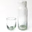 Blown Glass Water Carafe & Glass - Large - Cylindrical - Clear