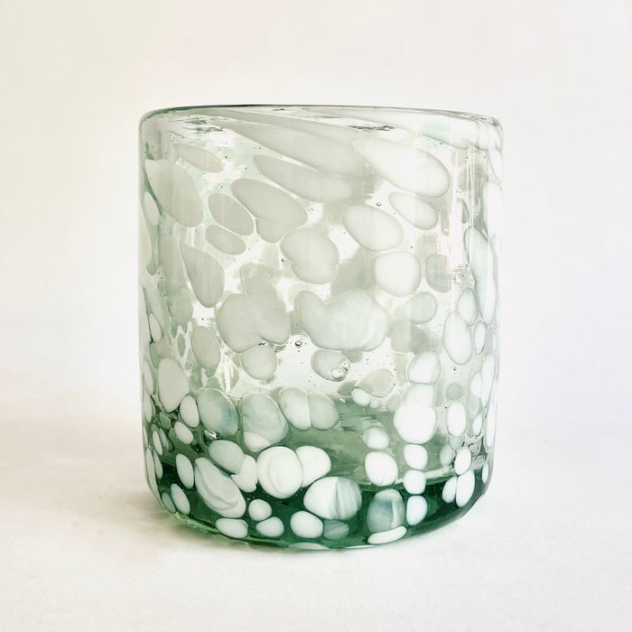 Blown Glass Tumbler With Speckles