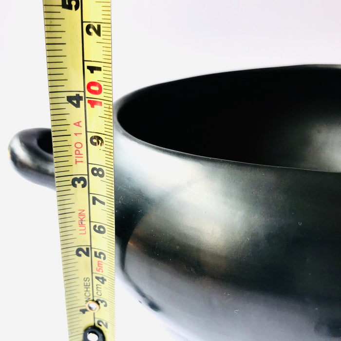 Black Clay Pot with Lid