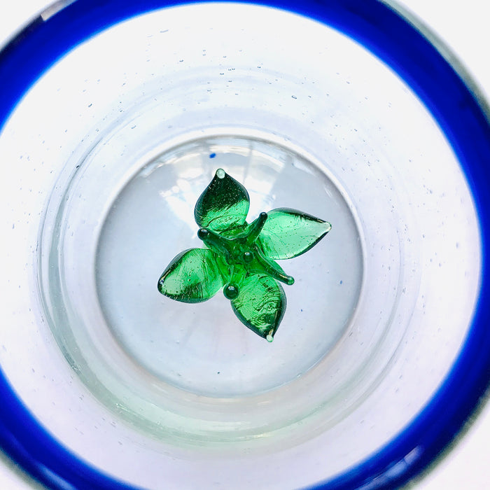 Blown Glass Tequila Shot Glasses with Agave - Pack of 6