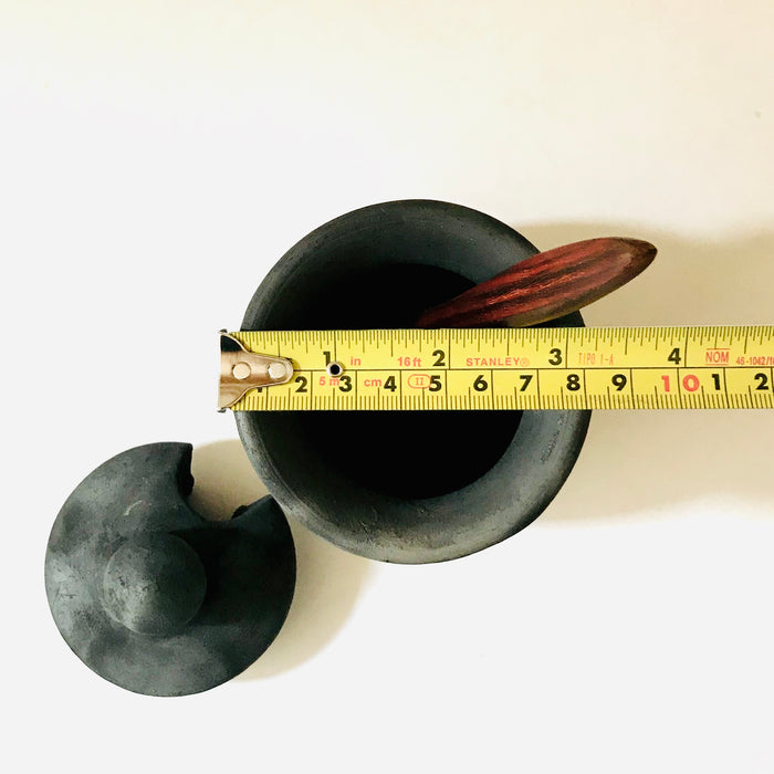 Black Clay Jar for Worm Salt - Matte