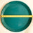 Glazed Clay Plate - Large - Peacock Turquoise