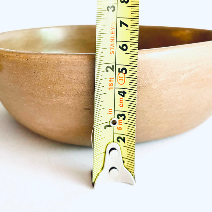Burnished Clay Leaf Salsa Bowl - Tan