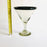 Blown Glass Margarita/Martini Glass With Colored Rim