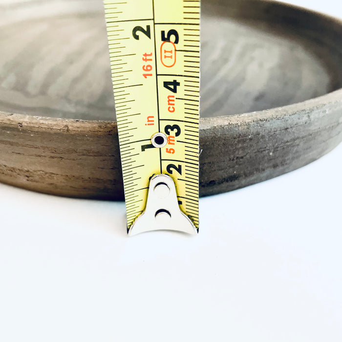 Brown Smoked Clay Plates with High Borders - Medium 8”