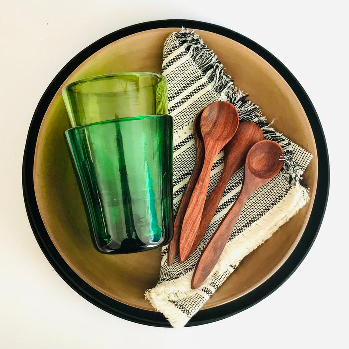 Wooden Base Plates - Black Cedar - Set of 4