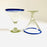 Blown Glass Margarita/Martini Glass With Colored Rim