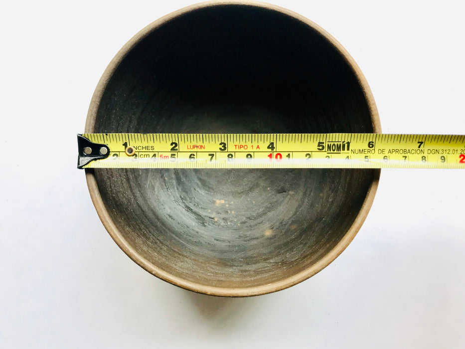 Brown Smoked Clay Bowl 6”