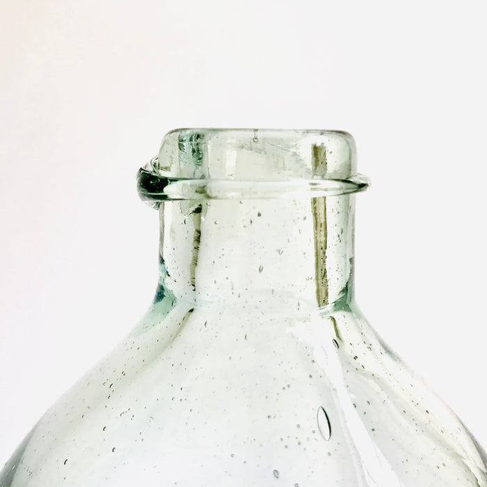 Blown Glass Wasp Catcher Style Tequila / Mezcal Bottle - Clear