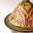 Mexico 1492: What happens when a traditional Morroccan clay dish gets transformed by warm, colorful, unstoppable Mexican creativity? Don Abel y doña Matea created a cultural fusion of Mexico and North Africa, so beautiful and imaginative. Traditional tajine, the predecessor of the modern crock pot, embellished by the talent and skill of the amazing Oaxacan artisans.  Handmade, painted and lead-free glazed in Oaxaca, Mexico.  Version: Green Maguey.