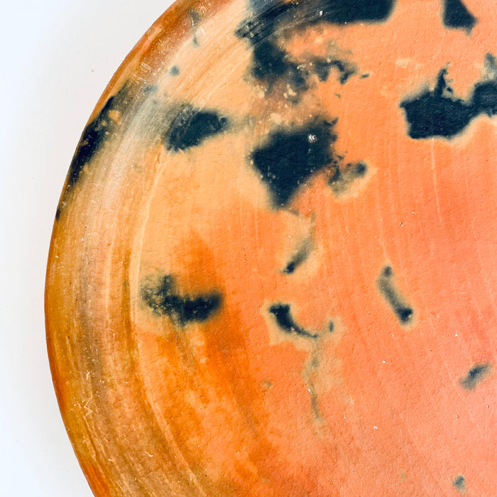 Red Clay Comal with Spots & Stains