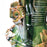 Green Glazed Clay Pitcher with Flower Ornaments