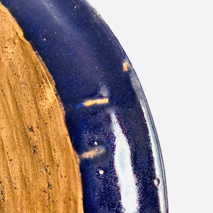 Glazed Clay Plate - Large - Cobalt Blue