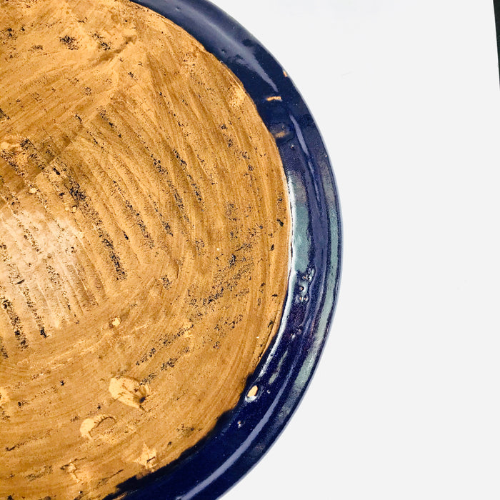 Glazed Clay Plate - Large - Cobalt Blue